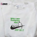 Snoopy Just Do It x Nike Embroidered Tshirt – Nike Inspired Shirt Perfect Family Gift