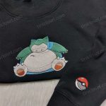 Snorlax Embroidered Shirt Hoodie & Sweatshirt: Pokemon & Anime-themed Apparel