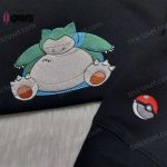 Snorlax Pokemon Embroidered Shirt Hoodie & Sweatshirt – Anime Inspired Apparel