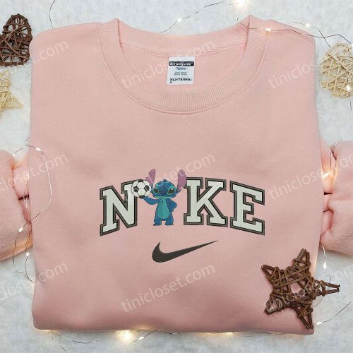 Soccer Stitch x Nike Embroidered Sweatshirt & Lilo and Stitch Shirt Nike Inspired Embroidery