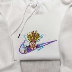 Dragon Ball Hoodie: Son Gohan Super Saiyan Sweatshirt with Custom Nike Swoosh – Shop Now!