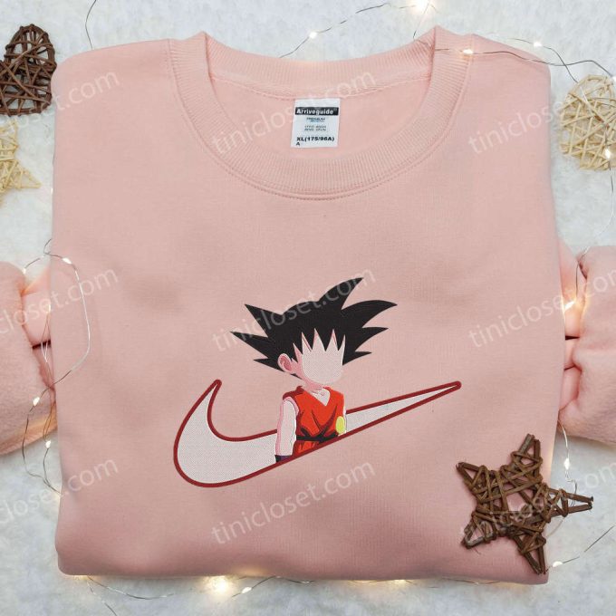 Dragon Ball Son Goku Kid Nike Embroidered Shirt: Anime Sweatshirt & Hoodie for Fans