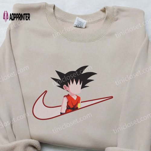 Dragon Ball Nike Embroidered Shirt Sweatshirt & Hoodie – Songoku Inspired Apparel