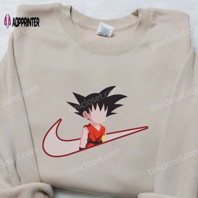 Dragon Ball Son Goku Kid Nike Embroidered Shirt: Anime Sweatshirt & Hoodie for Fans