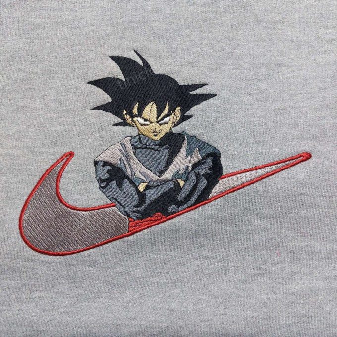 Dragon Ball Son Goku Nike Embroidered Shirt Sweatshirt & Hoodie Nike Inspired Dragon Ball Collection