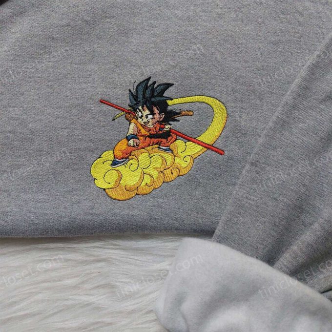 Dragon Ball Songoku Embroidered Shirt Sweatshirt & Anime Hoodie – Perfect for Fans!