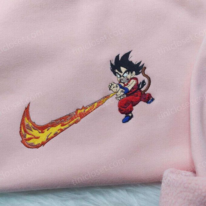 Dragon Ball Anime Embroidered Shirt Sweatshirt & Hoodie Songoku Nike Collection