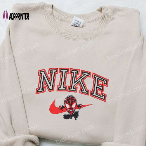 Spider-Man x Nike Embroidered Sweatshirt Marvel Universe Hoodie Custom Nike T-shirt