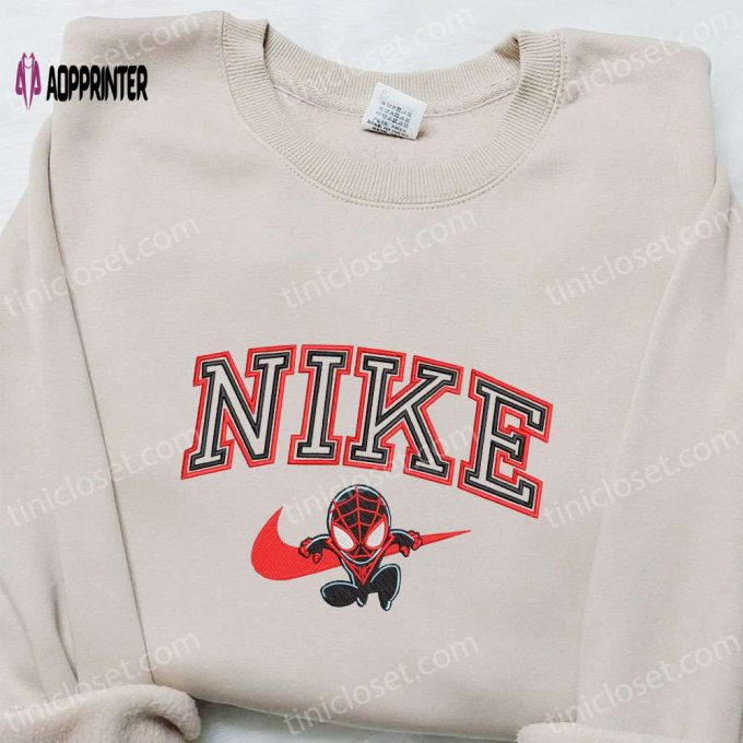 Spider-Man x Nike Embroidered Sweatshirt Marvel Universe Hoodie Custom Nike T-shirt