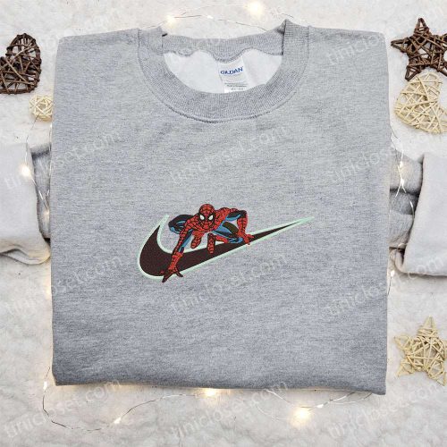 Spider-Man Movie x Swoosh Sweatshirt Marvel Universe Hoodie & Custom Nike T-shirt