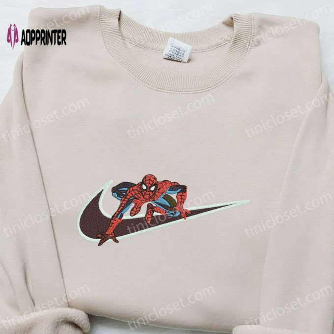 Spider-Man Movie x Swoosh Sweatshirt Marvel Universe Hoodie & Custom Nike T-shirt