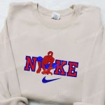 Spider-Man x Nike Movie Embroidered Hoodie & Marvel Cinematic Universe Shirt: Nike Inspired Embroidery