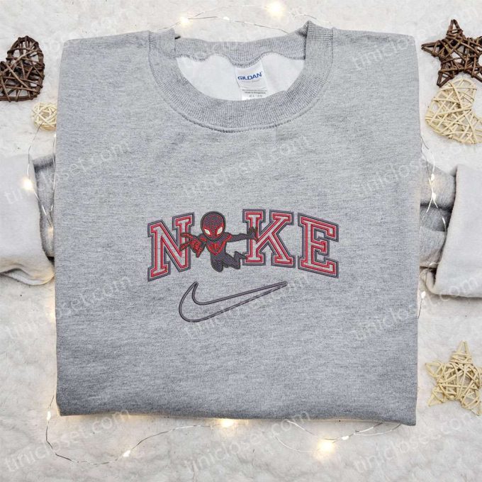 Spider-Man x Nike Movie Embroidered Sweatshirt Marvel Comic & Nike Inspired Shirt