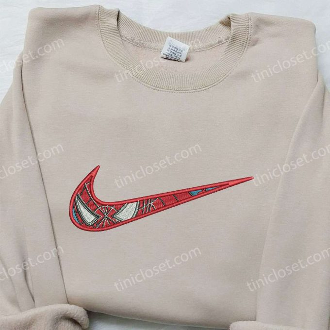 Spider-Man x Nike Embroidered Sweatshirt & Shirt: No Way Home Inspired Swoosh Design