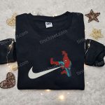 Spider-Man x Swoosh Movie Embroidered Shirt: Best Marvel Comics Gift for Family