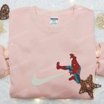 Spider-Man x Swoosh Movie Embroidered Shirt: Marvel Comics Best Gift for Family