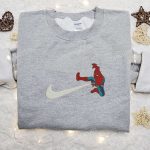 Spider-Man x Swoosh Movie Embroidered Shirt: Marvel Comics Best Gift for Family