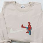 Spider-Man x Swoosh Movie Embroidered Shirt: Best Marvel Comics Gift for Family