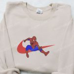 Spider-Man x Swoosh Movie Embroidered Sweatshirt – Marvel Cinematic Universe Custom Shirt