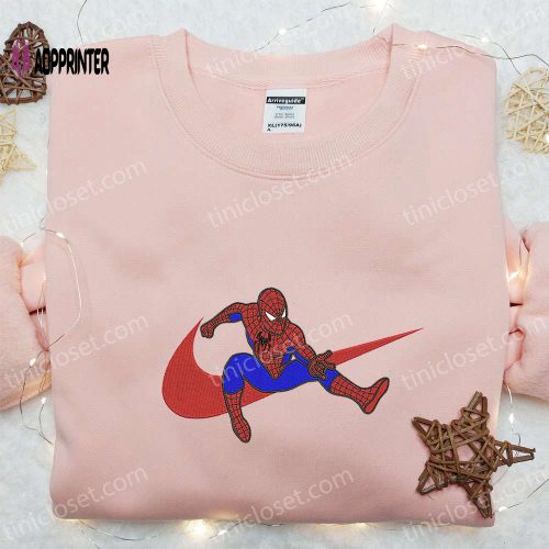 Spider-Man x Swoosh Movie Embroidered Sweatshirt – Marvel Cinematic Universe Custom Shirt