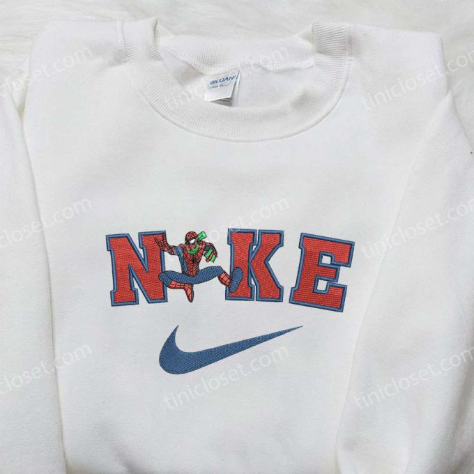 Spider-Man Xmas x Nike Embroidered Sweatshirt – Movie Inspired Shirt