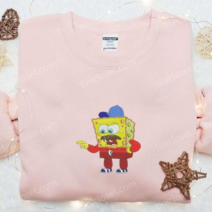 Spongebob Coach Embroidered Shirt & Cartoon Hoodie: Best Sports Gift Idea