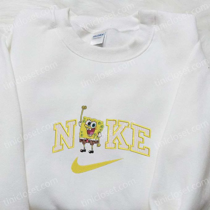 SpongeBob SquarePants x Nike Embroidered Sweatshirt: Best Cartoon Shirt Perfect Gift