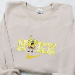 Spongebob x Nike Cartoon Embroidered Shirt – Best Nike Inspired T-shirt Perfect Family Gift Idea