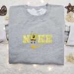 Spongebob x Nike Cartoon Embroidered Shirt – Best Nike Inspired T-shirt Perfect Family Gift Idea