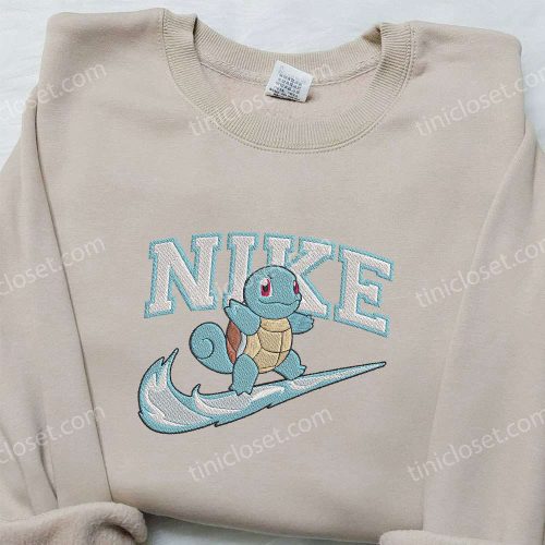 Squirtle x Nike Embroidered Sweatshirt: Pokemon & Nike Inspired Shirt