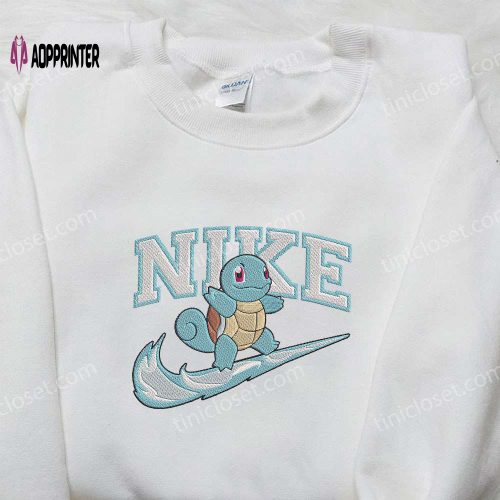 Squirtle x Nike Embroidered Sweatshirt: Pokemon & Nike Inspired Shirt