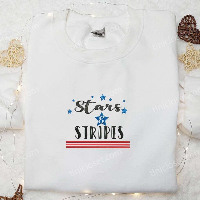 Embroidered Stars & Stripes Shirt: Best Patriotic Shirts for National Day Gifts