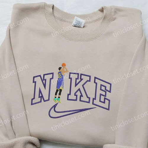 Steph Curry x Nike Embroidered Sweatshirt Golden State Warriors NBA Sport Shirt