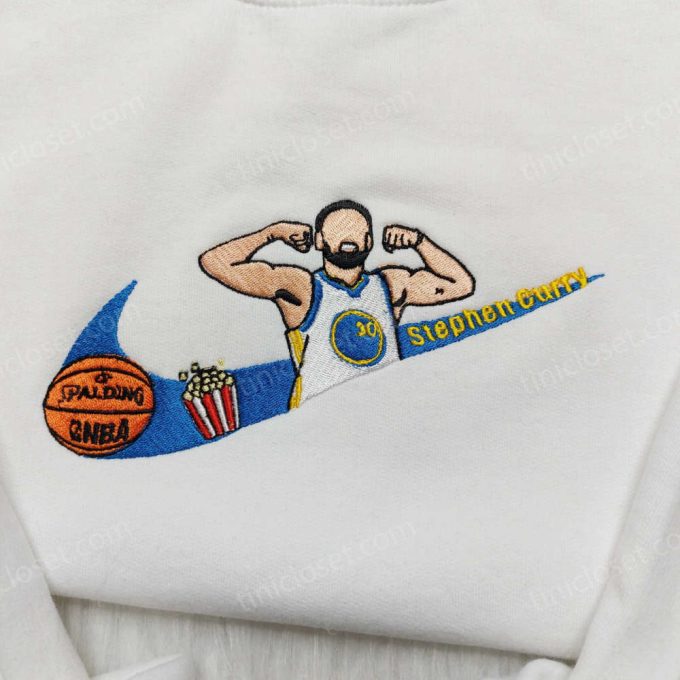 Stephen Curry Embroidery Sweatshirt Nike Custom Hoodie Golden State Warriors Shirt for Fans