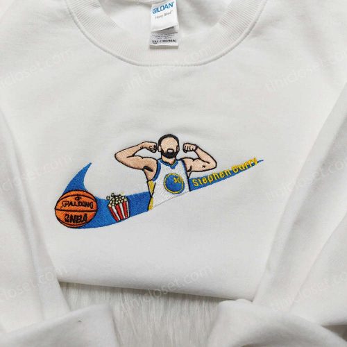 Stephen Curry Embroidery Sweatshirt Nike Custom Hoodie Golden State Warriors Shirt for Fans