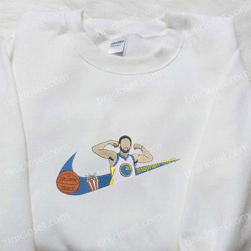 Stephen Curry x Swoosh NBA Embroidered Sweatshirt – Celebrity Hoodie Perfect Family Gift