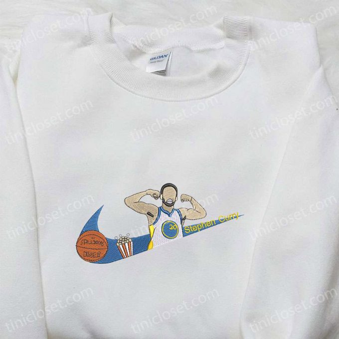 Stephen Curry x Swoosh NBA Embroidered Sweatshirt – Celebrity Hoodie Perfect Family Gift