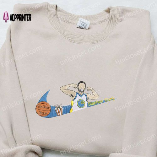 Stephen Curry x Swoosh NBA Embroidered Sweatshirt – Celebrity Hoodie Perfect Family Gift