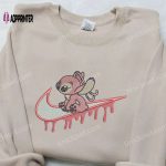 Stitch Angel x Nike Embroidered Shirt: Lilo & Stitch Custom Design