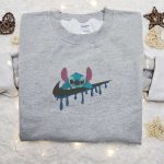 Disney Characters Embroidered Shirt – Stitch Cartoon x Swoosh – Halloween Design Best Family Gift