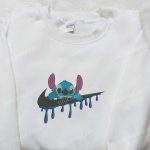 Disney Characters Embroidered Shirt – Stitch Cartoon x Swoosh – Halloween Design Best Family Gift