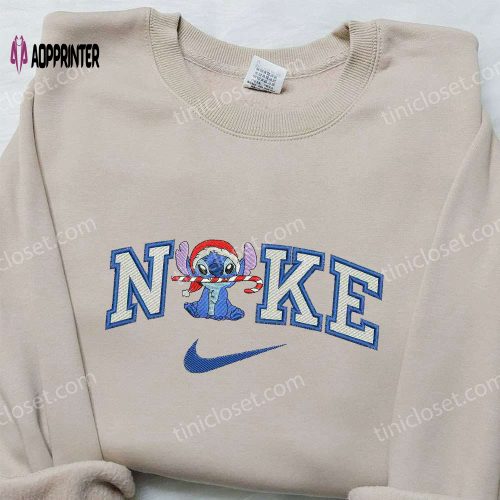 Stitch Butterfly x Nike Embroidered Sweatshirt: Best Valentine’s Day Gift Nike Inspired Shirt