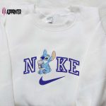 Stitch Coffee x Nike Embroidered Sweatshirt Lilo and Stitch Shirt Nike Inspired Embroidery