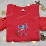 Stitch Devil Embroidered Sweatshirt: Disney Halloween Hoodie Best Gift Ideas