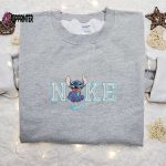 Stitch Laugh x Nike Cartoon Embroidered Shirt – Lilo and Stitch Inspired Nike-Inspired Design