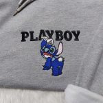 Stitch Playboy & Disney Embroidered Shirt Sweatshirt Hoodie: Cute & Trendy Embroidered Apparel