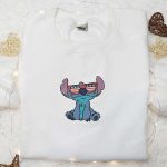 Stitch with America Glasses Shirt: Disney Embroidered Independence Day Tee