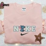 Stitch x Nike Cartoon Embroidered Sweatshirt- Best Nike Inspired Hoodie Perfect Birthday Gift