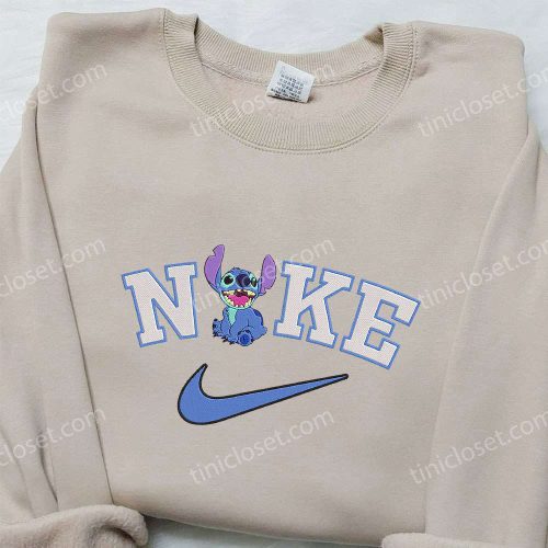 Stitch x Nike Embroidered Hoodie & Shirt: Best Nike Inspired Birthday Gift Ideas