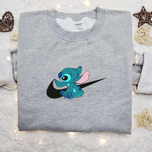 Stitch x Swoosh Embroidered Sweatshirt & Disney Characters Hoodie – Best Family Gift Ideas